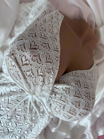 White Lace Top – Seductive Radiance
