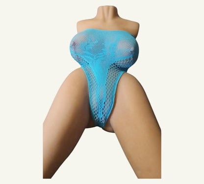 Blauer Mesh-Bodysuit – Fesselndes Mysterium 