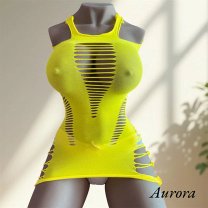 Robe en maille Électrisante – Découpes Audacieuses