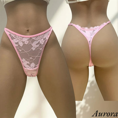 Tanga Sexy en Dentelle Florale – Séduction Naturelle