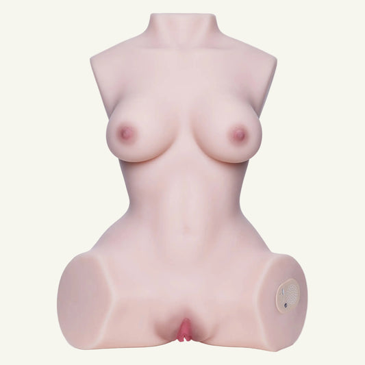 Mina - Aibei Torso Doll 46 cm - Compact &amp; Vibrating with Realistic Moans