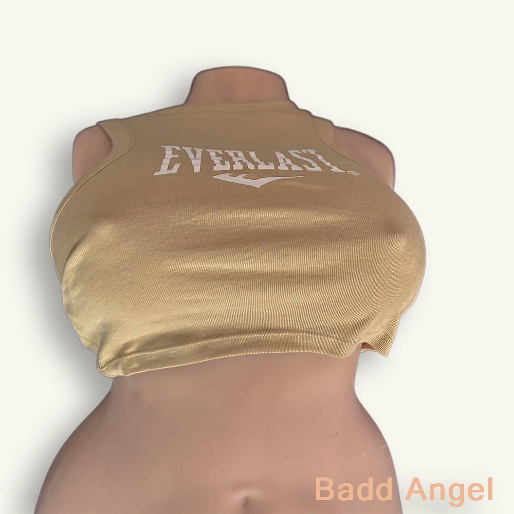 Top Everlast Beige – Coupe Courte, Esprit Sporty