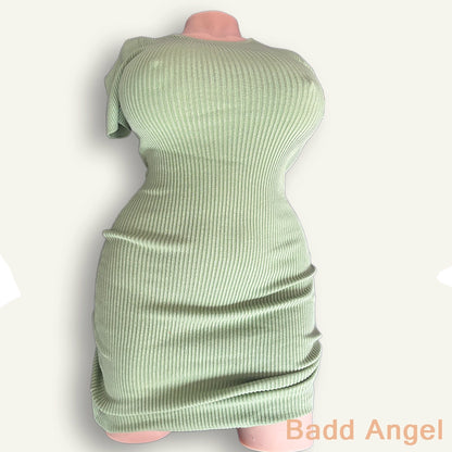 Soft Vice–Ribbed Dress