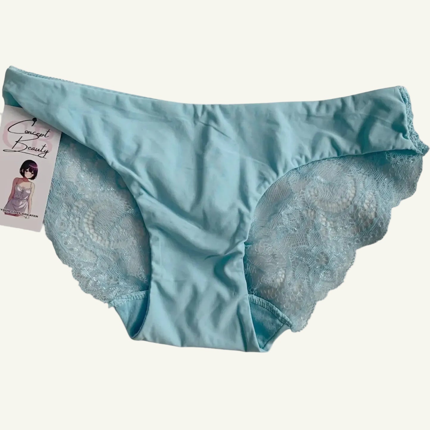 Sky Blue Lace Briefs – Sensual Softness white background